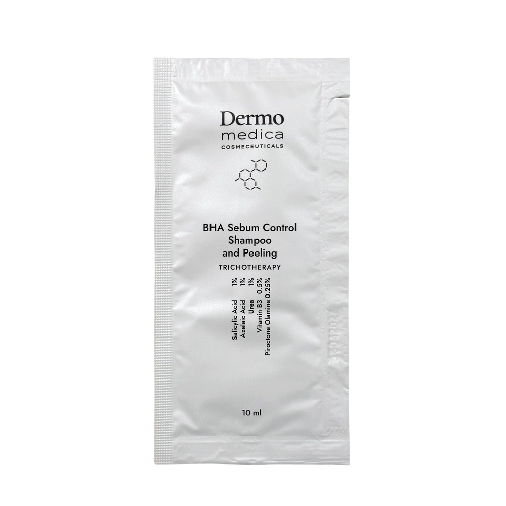 DermoMedica BHA Sebum Control Shampoo and Peeling 10x 10ml — Shampoo und Peeling für die Kopfhaut bei Seborrhoe