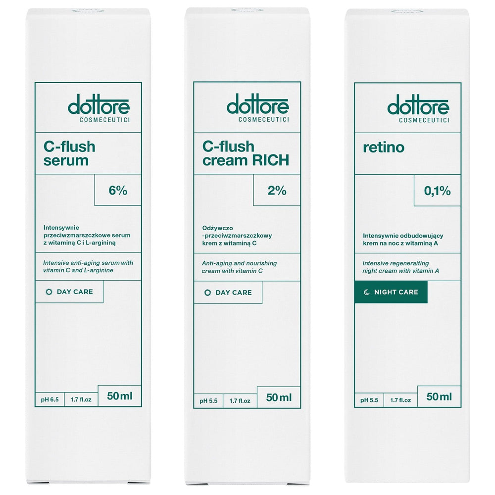 Dottore Kuracja rozświetlająco-normalizująca — set met vitamine C en retinol