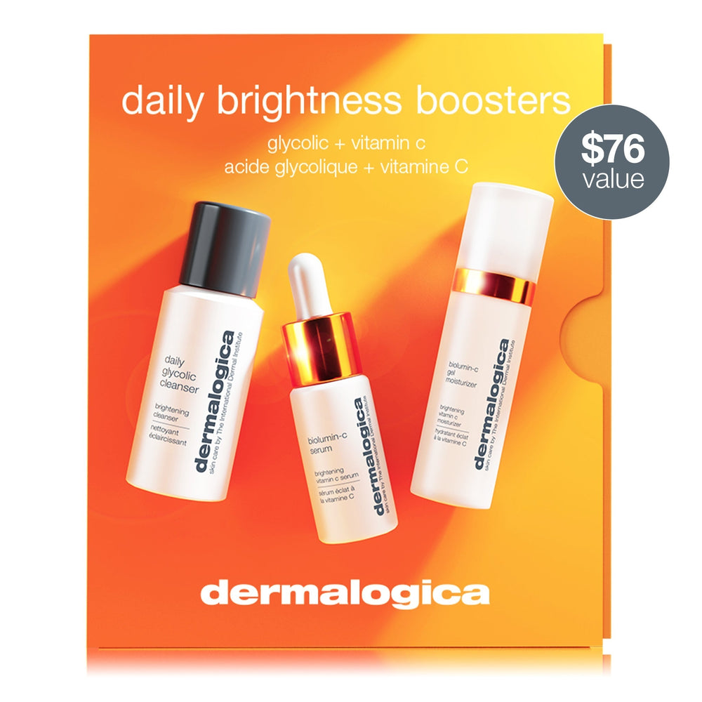 Dermalogica Daily Brightness Boosters Kit — sæt med C-vitamin til mat hud