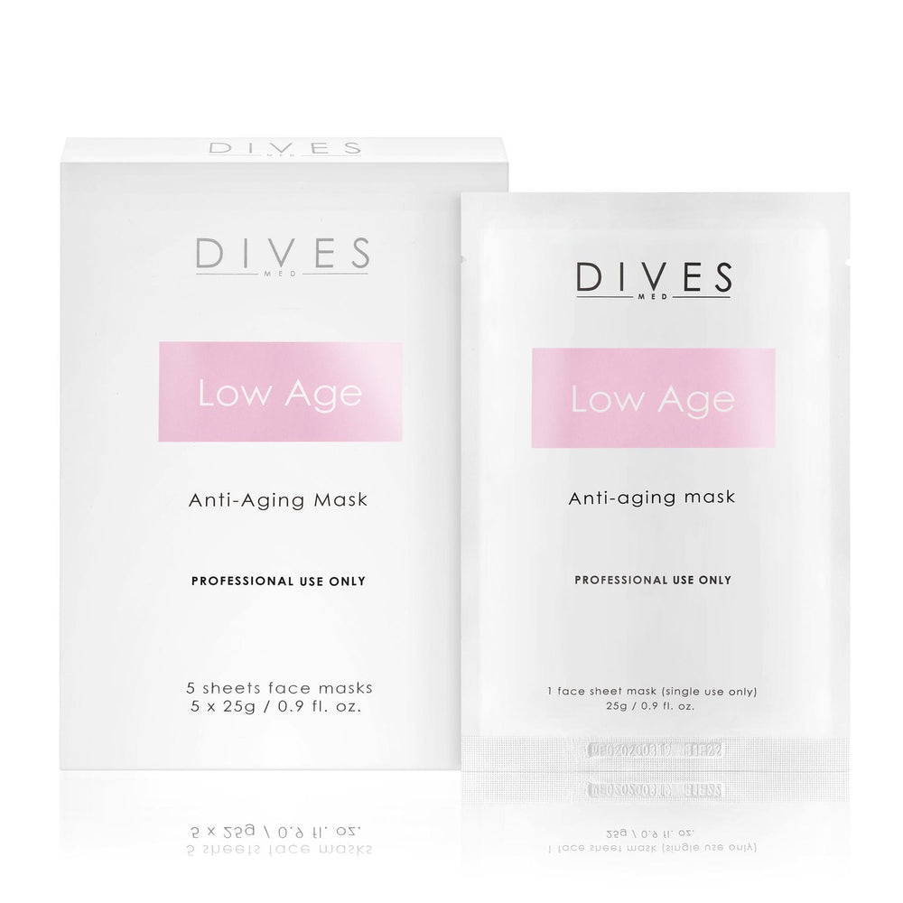 DIVES MED Low Age Mask — anti-age-arkmask med bärnstenssyra