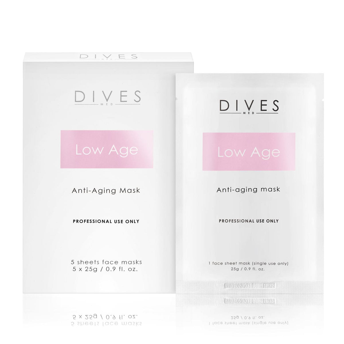 DIVES MED Low Age Mask — anti-age-arkmask med bärnstenssyra