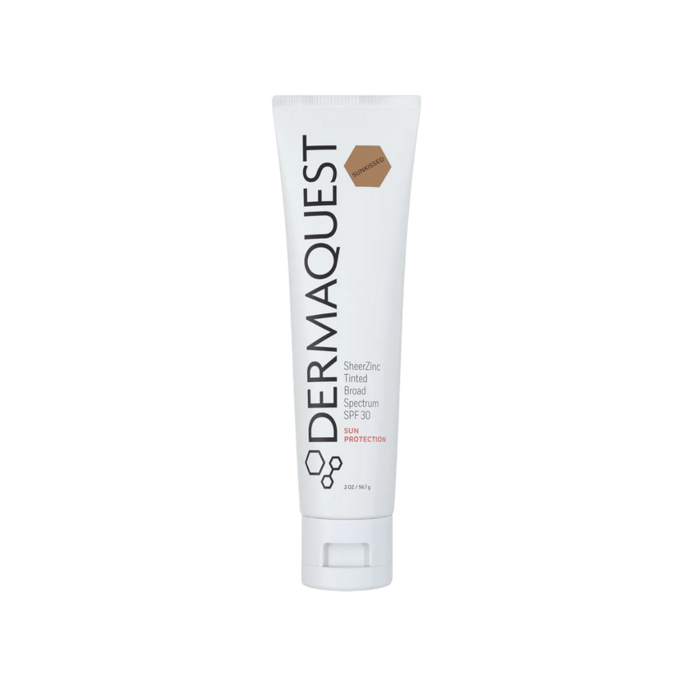 DermaQuest SheerZinc Tinted Broad Spectrum SPF30 Sunkissed 56,7 g — cremă BB terapeutică cu filtru pentru piele grasă și acneică