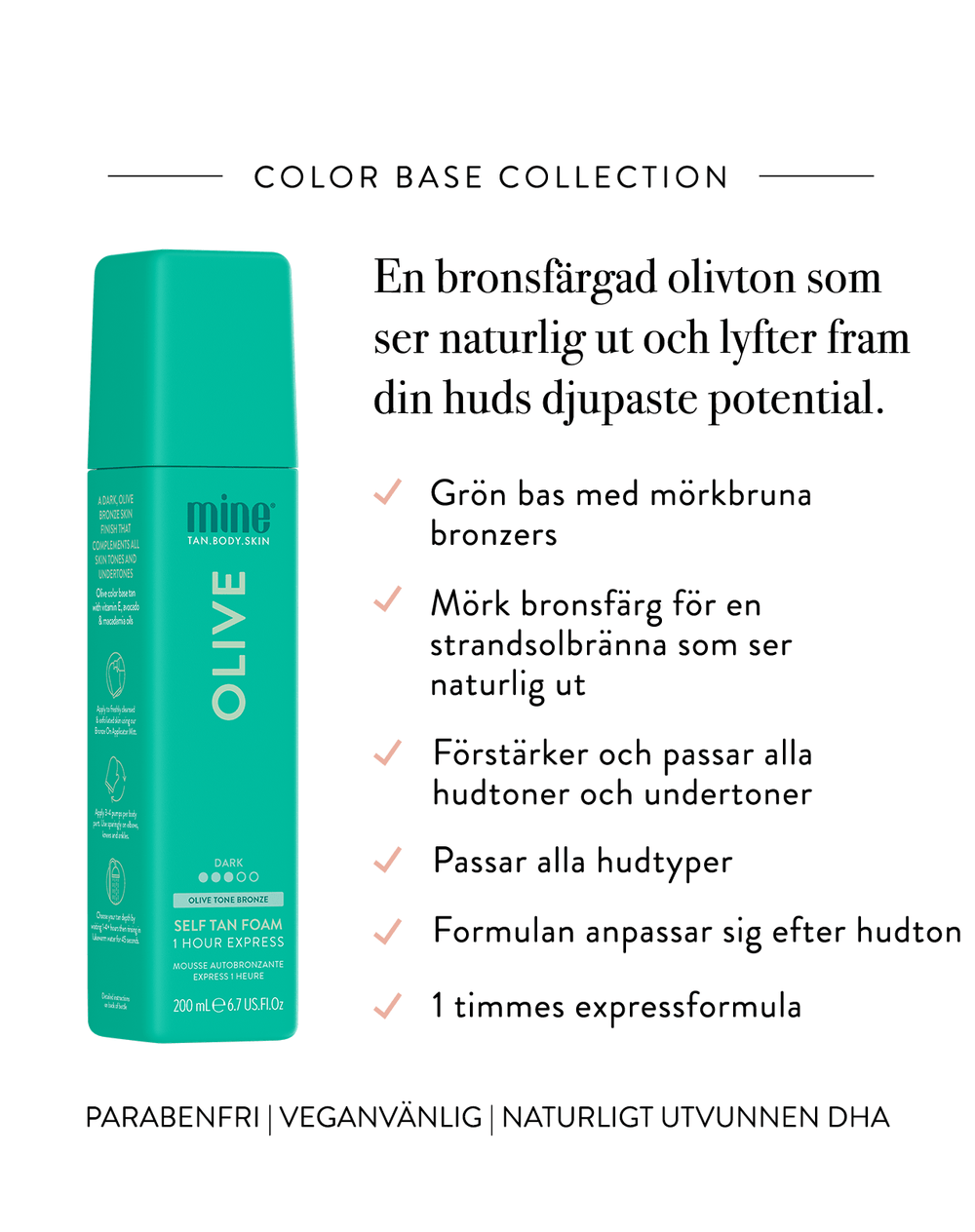 MineTan Olive — Önbarnító hab 200 ml