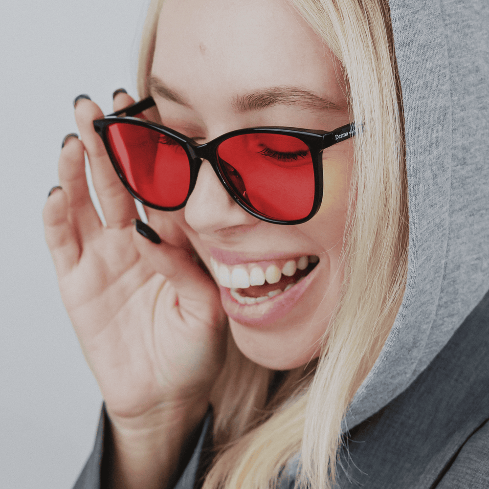 DermoMedica Red Basic — okulary z czerwonymi soczewkami dla rytmu okołodobowego