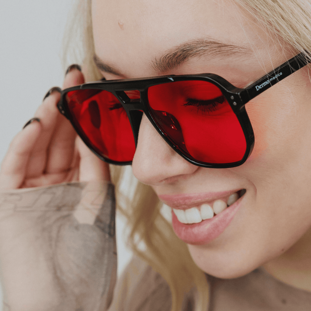 DermoMedica Red Trendy — окуляри з червоними лінзами для шкіри та сну