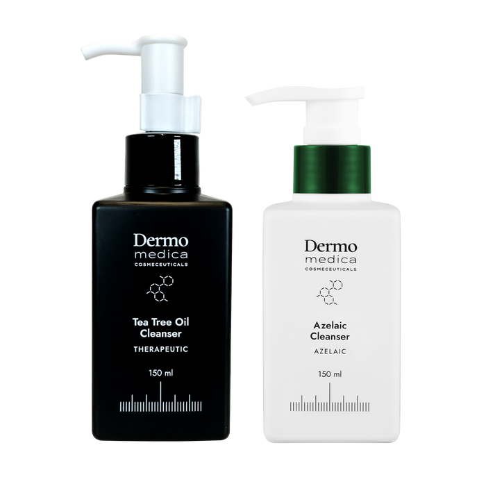 DermoMedica Zestaw Tea Tree Oil Cleanser 150 ml + Azelaic Cleanser 150 ml