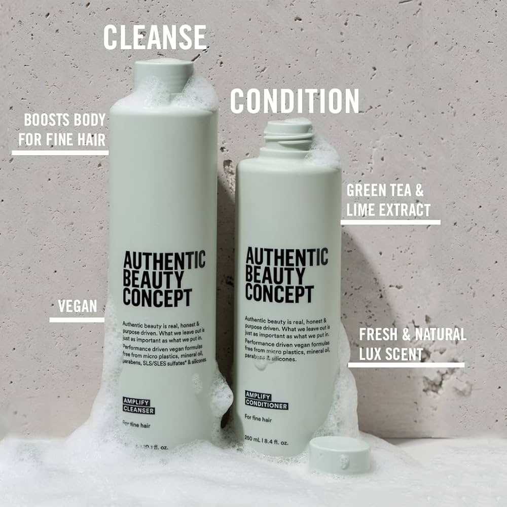 Authentic Beauty Concept Amplify Cleansing Conditioner 300 ml — čistiaci kondicionér na jemné vlasy