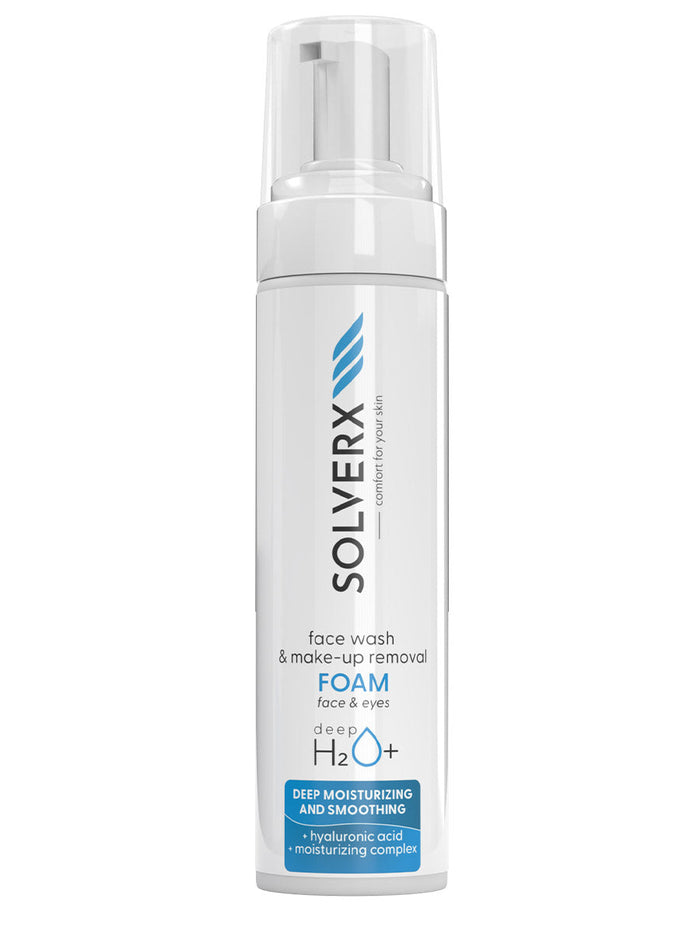 Solverx DeepH2O+ espuma de limpieza facial