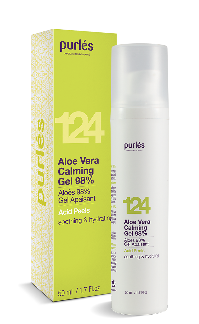 Purles 124 Aloe Vera Calming Gel 98% — gel all'aloe per pelle che necessita di sollievo