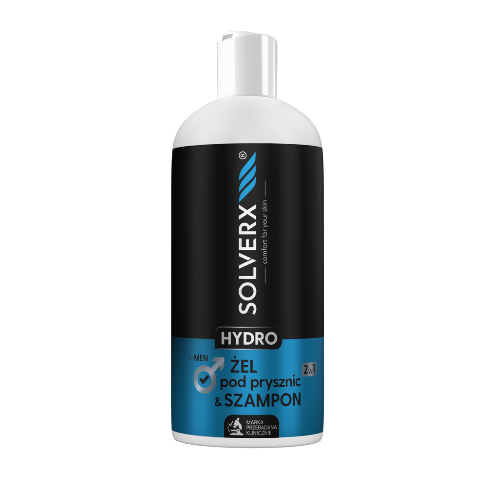 Solverx Hydro Gel & Shampoo 2in1 — gel a šampon pro suchou pokožku