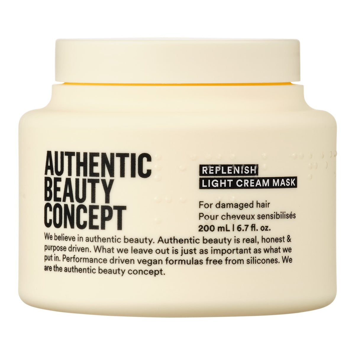 Authentic Beauty Concept Mască cremoasă ușoară reconstructivă pentru păr 200 ml