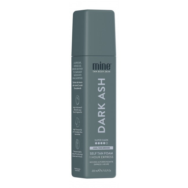 MineTan Super Dark Tanning Mousse 200 ml — espuma autobronceadora con aloe, marrón oscuro profundo