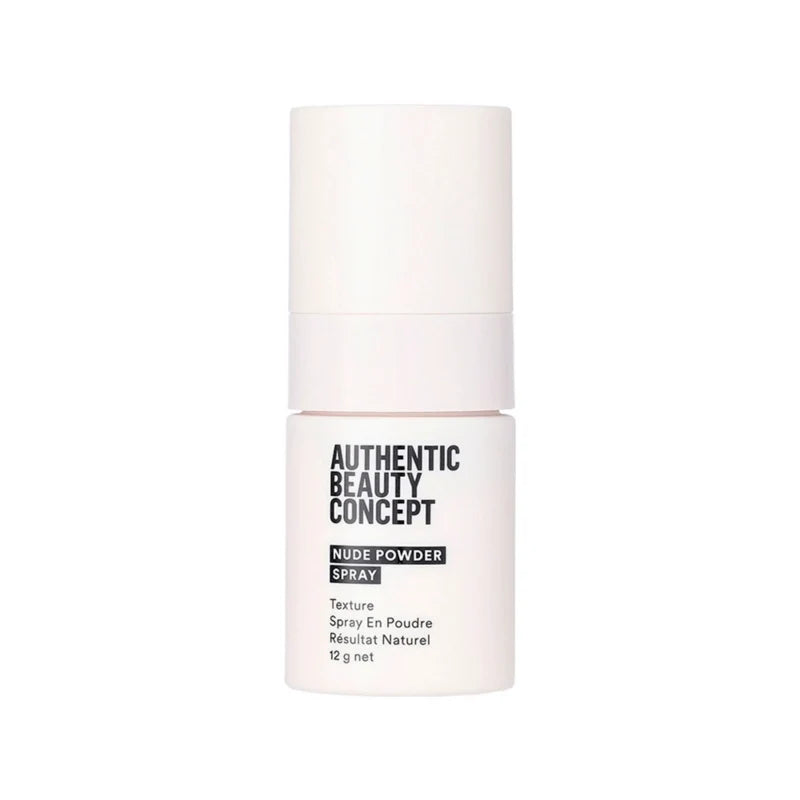 Authentic Beauty Concept Nude Hajspray Púder 12 g — aeroszolos púder, amely felszívja a faggyút a hajtőnél