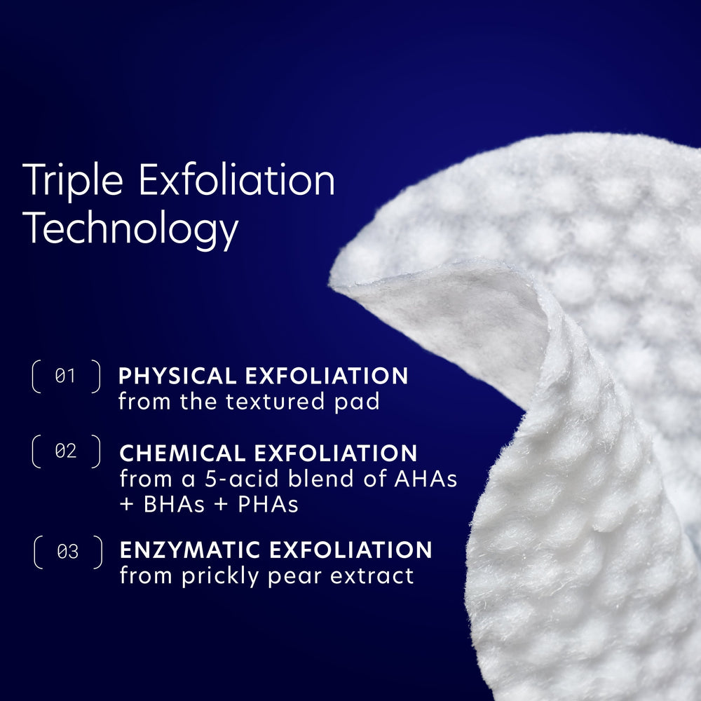 PCA Skin Triple Exfoliation Peel Pads 30 discos — discos exfoliantes con ácidos AHA y BHA