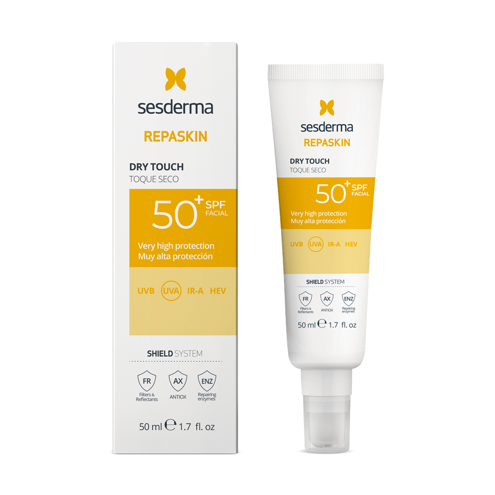 Sesderma Repaskin Dry Touch SPF50 — cremă matifiantă de protecție solară pentru față