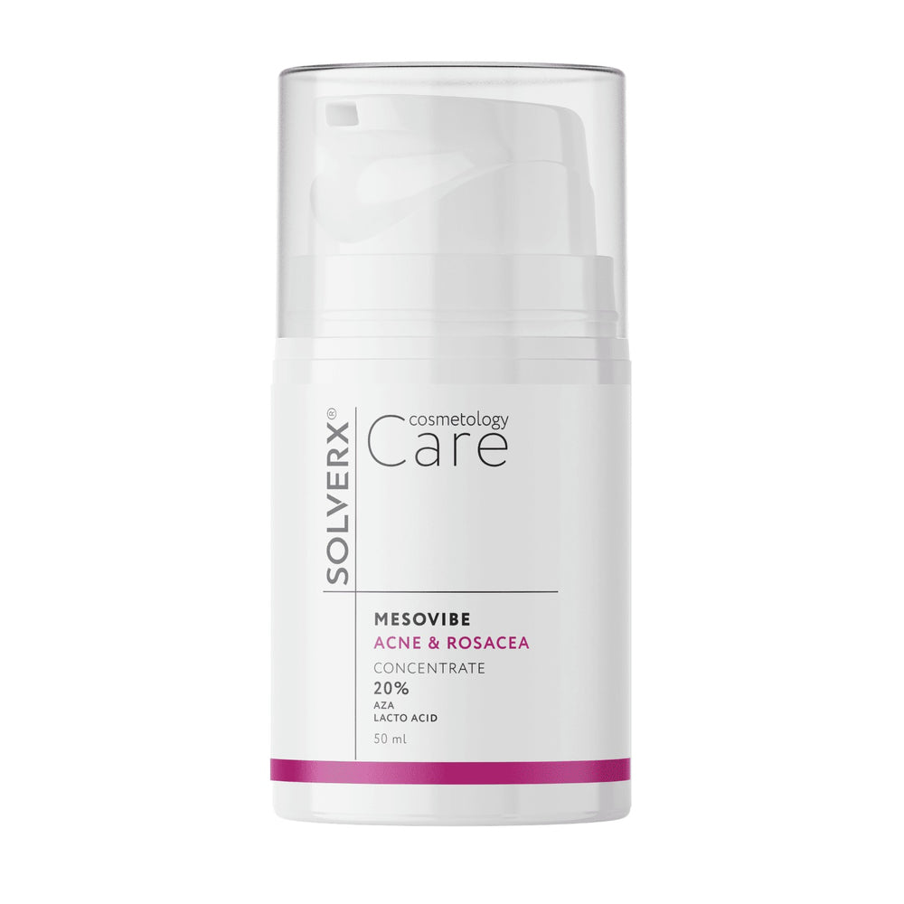Solverx 20% Mesovibe Acne Rosacea Concentrate 50 ml — fiolă pentru pielea cu acnee și roșeață