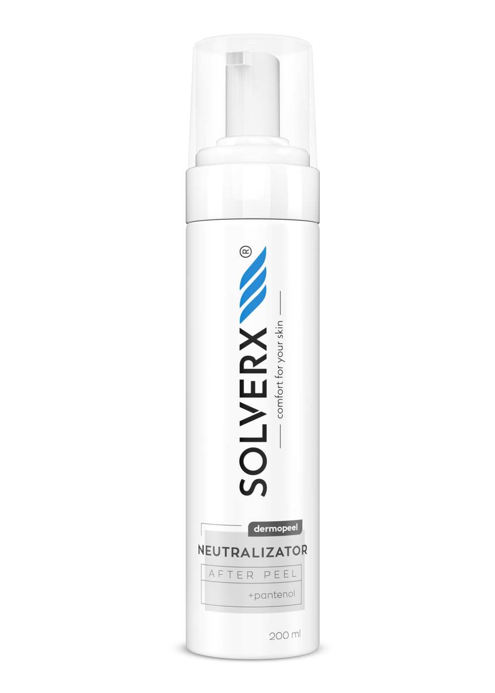 Solverx Dermopeel Neutralisator 200 ml — stoppt die Wirkung der Säuren und stellt den pH-Wert der Haut wieder her