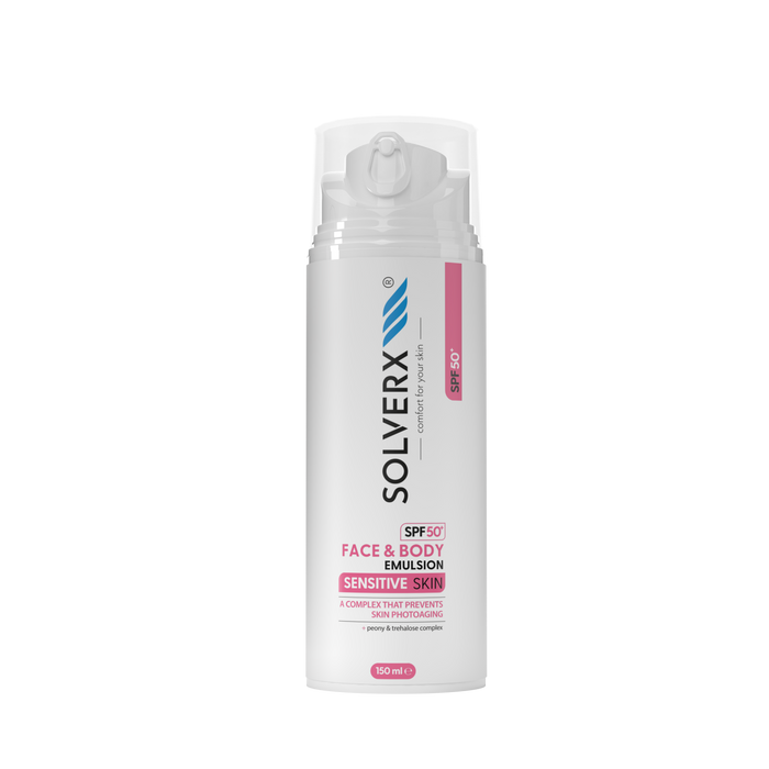 Solverx Sensitive Skin Gesichts- und Körperemulsion SPF50+