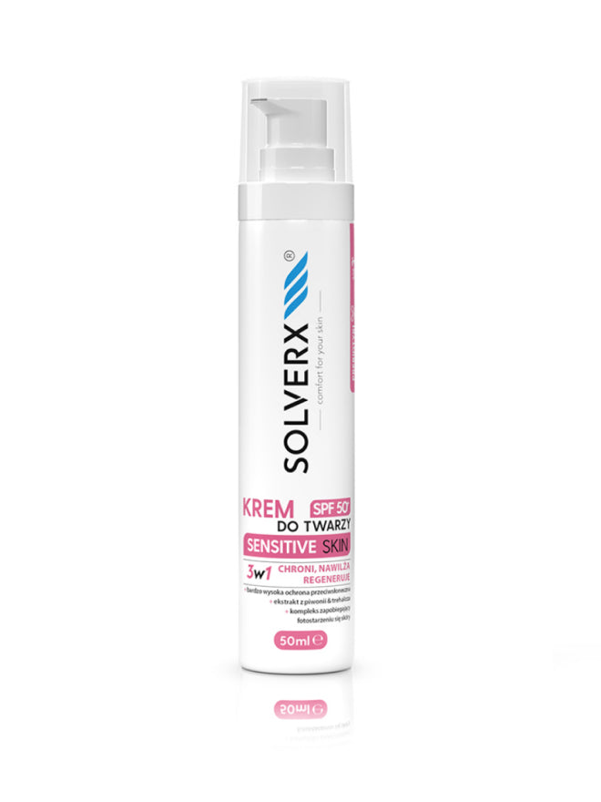Solverx Sensitive Skin krem z wysoką ochroną przeciwsłoneczną SPF 50+