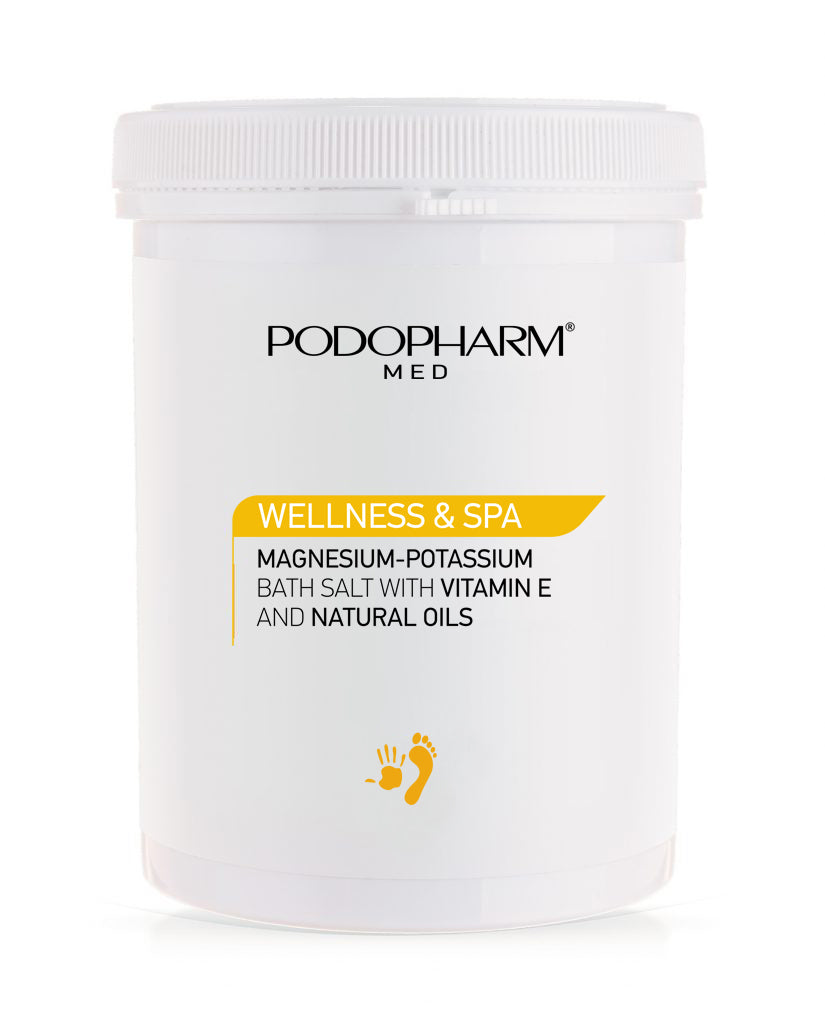 Podopharm Wellness & Spa magnézium-kálium fürdősó E-vitaminnal és természetes illóolajokkal — fürdősó E-vitaminnal és illóolajokkal